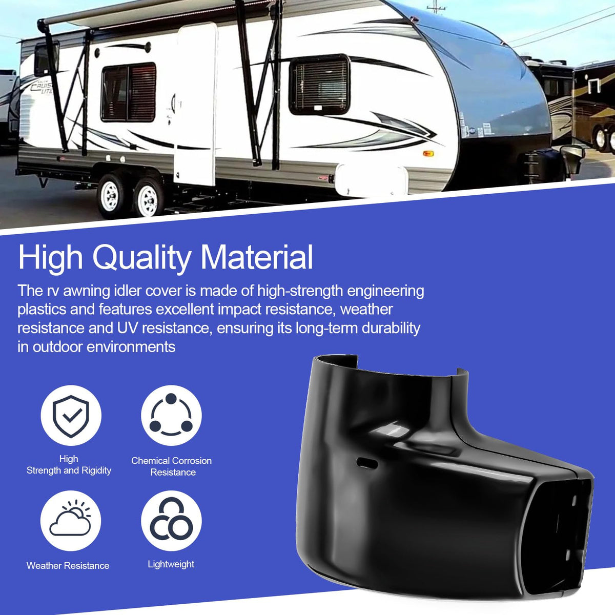 doufuhua installed on awning idler end demonstrating weather protection benefit