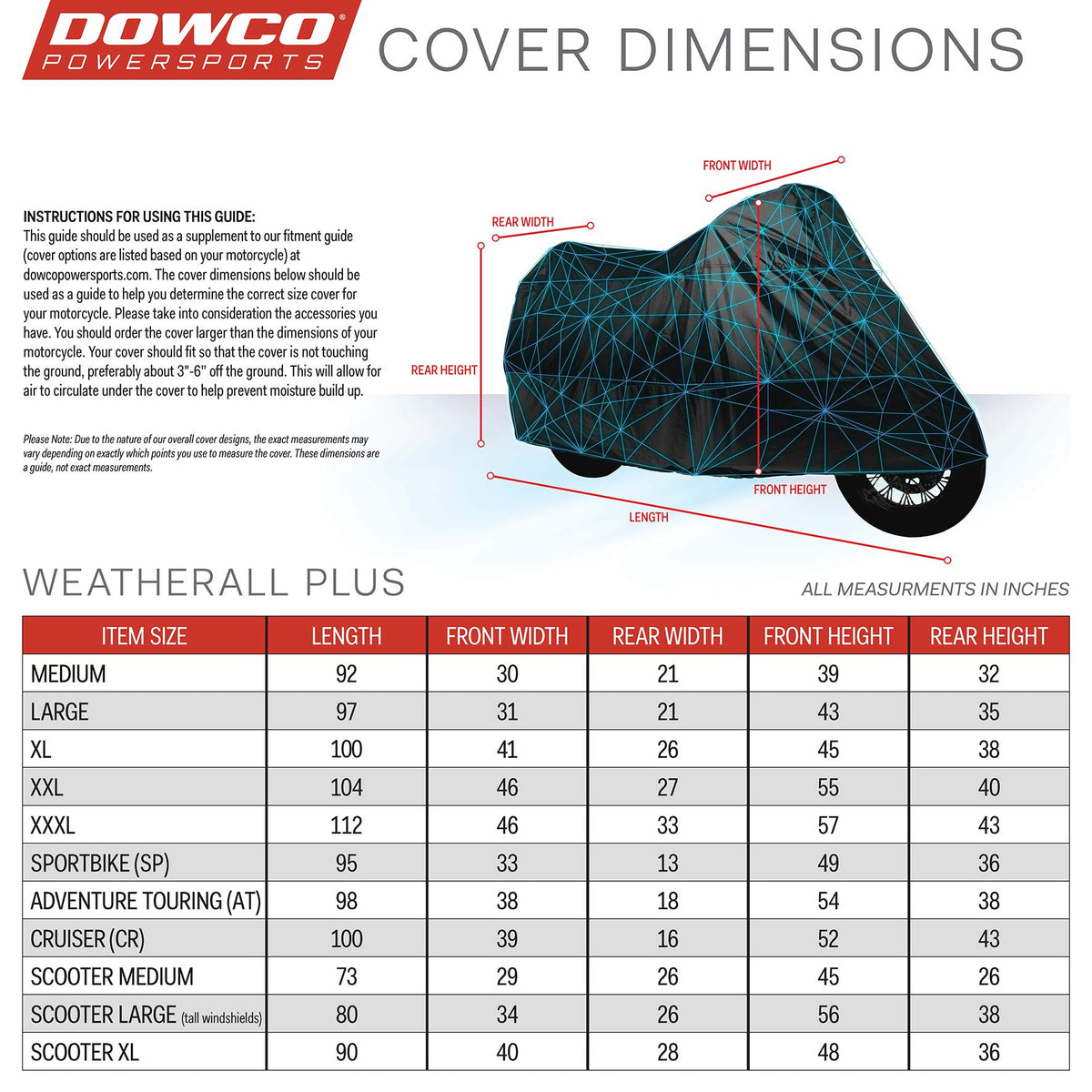 Dowco Guardian belly strap and shock cord providing snug fit