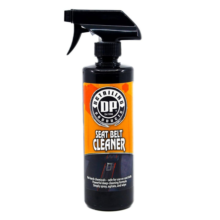 DP Detailing front label of seat belt cleaner showing product name and size
