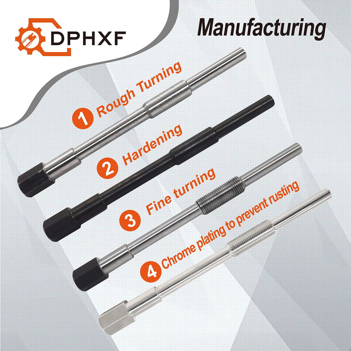 DPHXF bolt next to ruler showing M14x1.5 and M8x1.25x70 sizes for correct selection benefit
