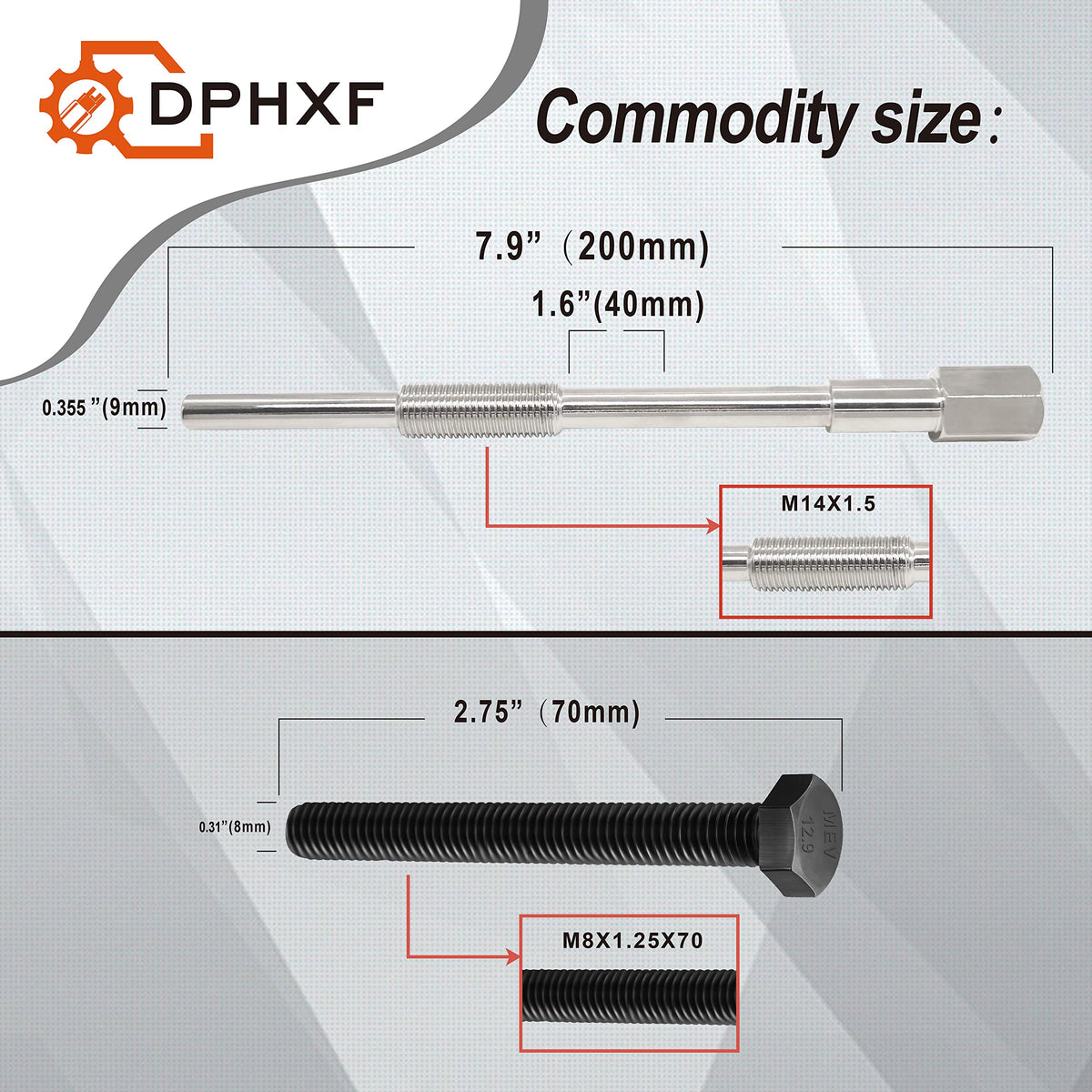 DPHXF close-up of tool threads demonstrating precision fit and safe removal benefit