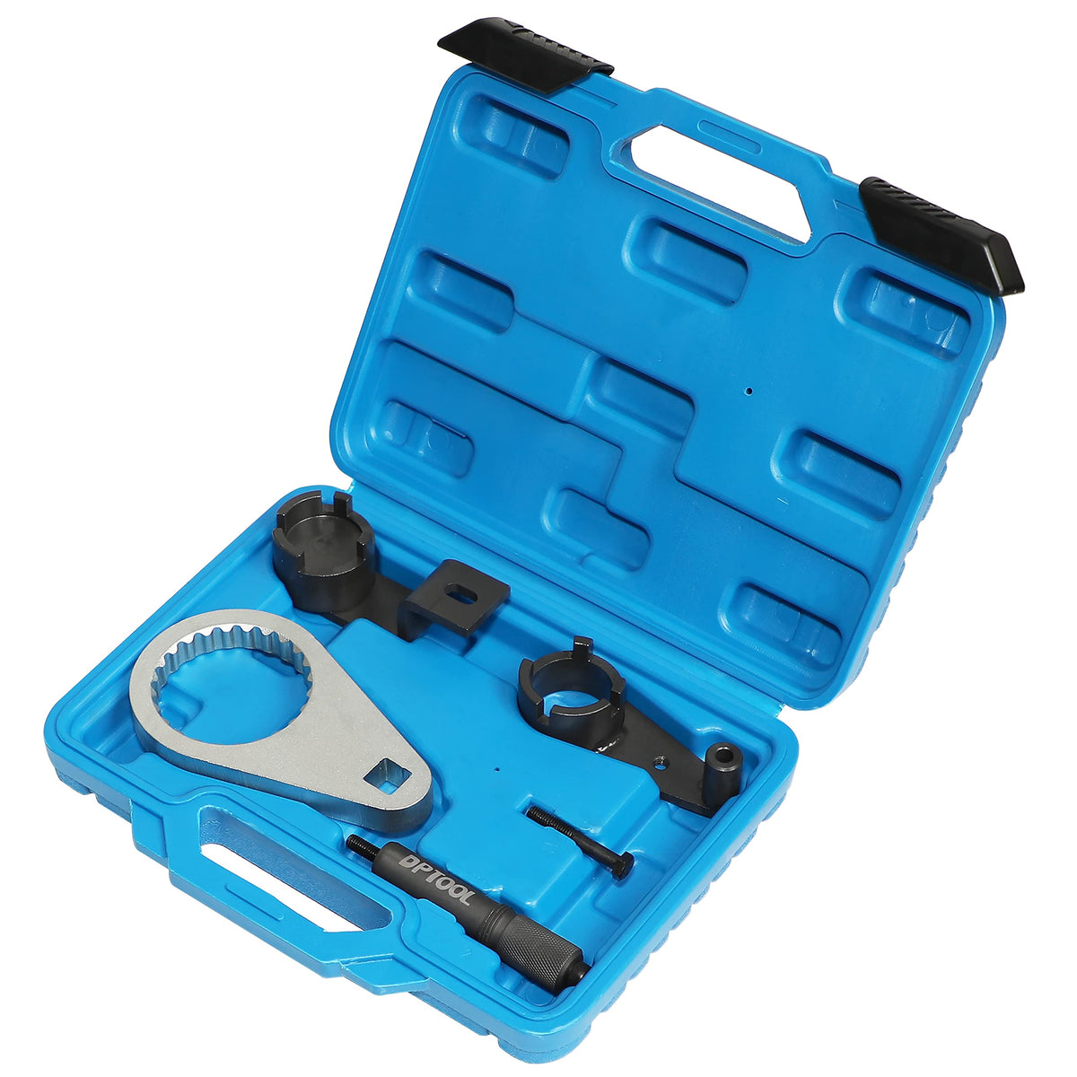 DPTOOL cam locking tool close-up showing precise fit and secure alignment benefit