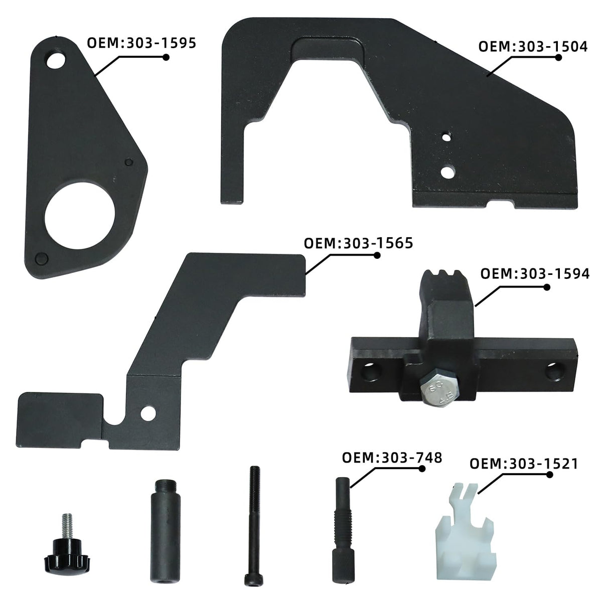 DPTOOL camshaft alignment plate close-up showing precise OEM fit
