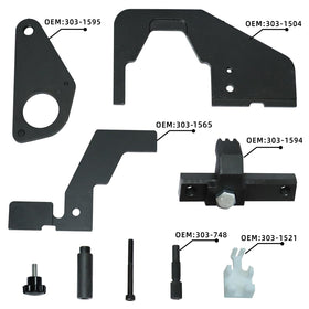 DPTOOL camshaft alignment plate close-up showing precise OEM fit