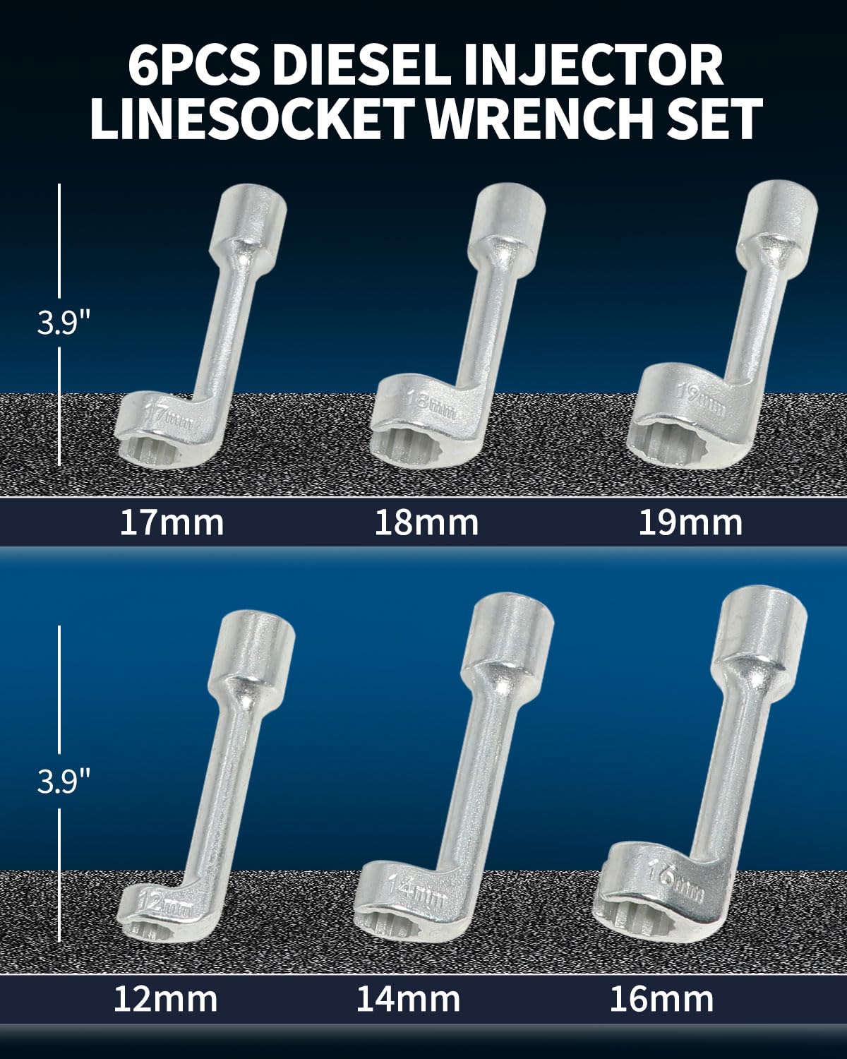 DPTOOL close-up of slotted socket end shows secure fit on fuel line fittings