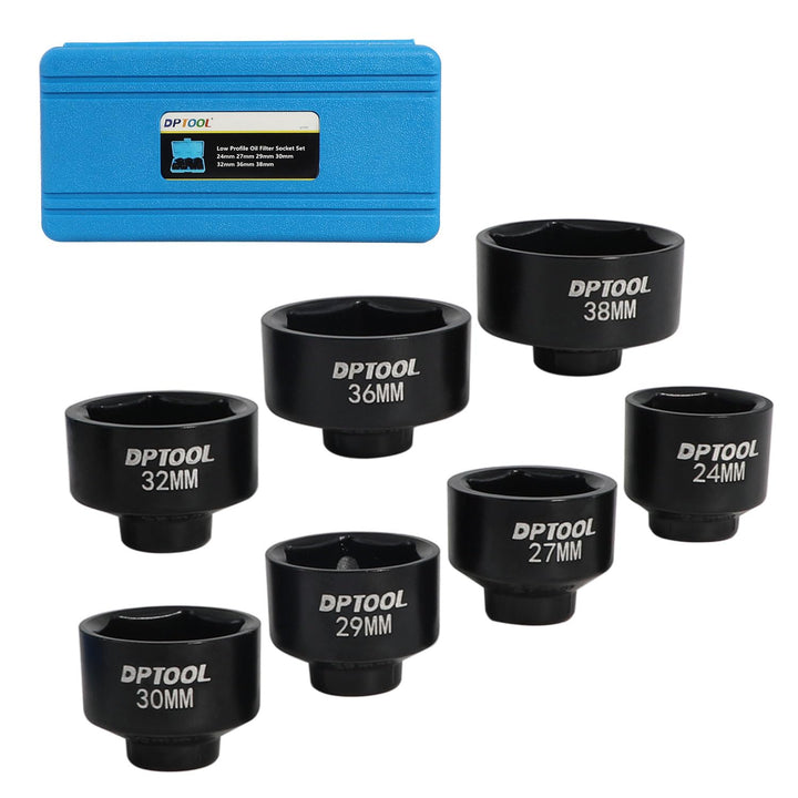 DPTOOL front packaging showing 7-piece socket set for easy identification