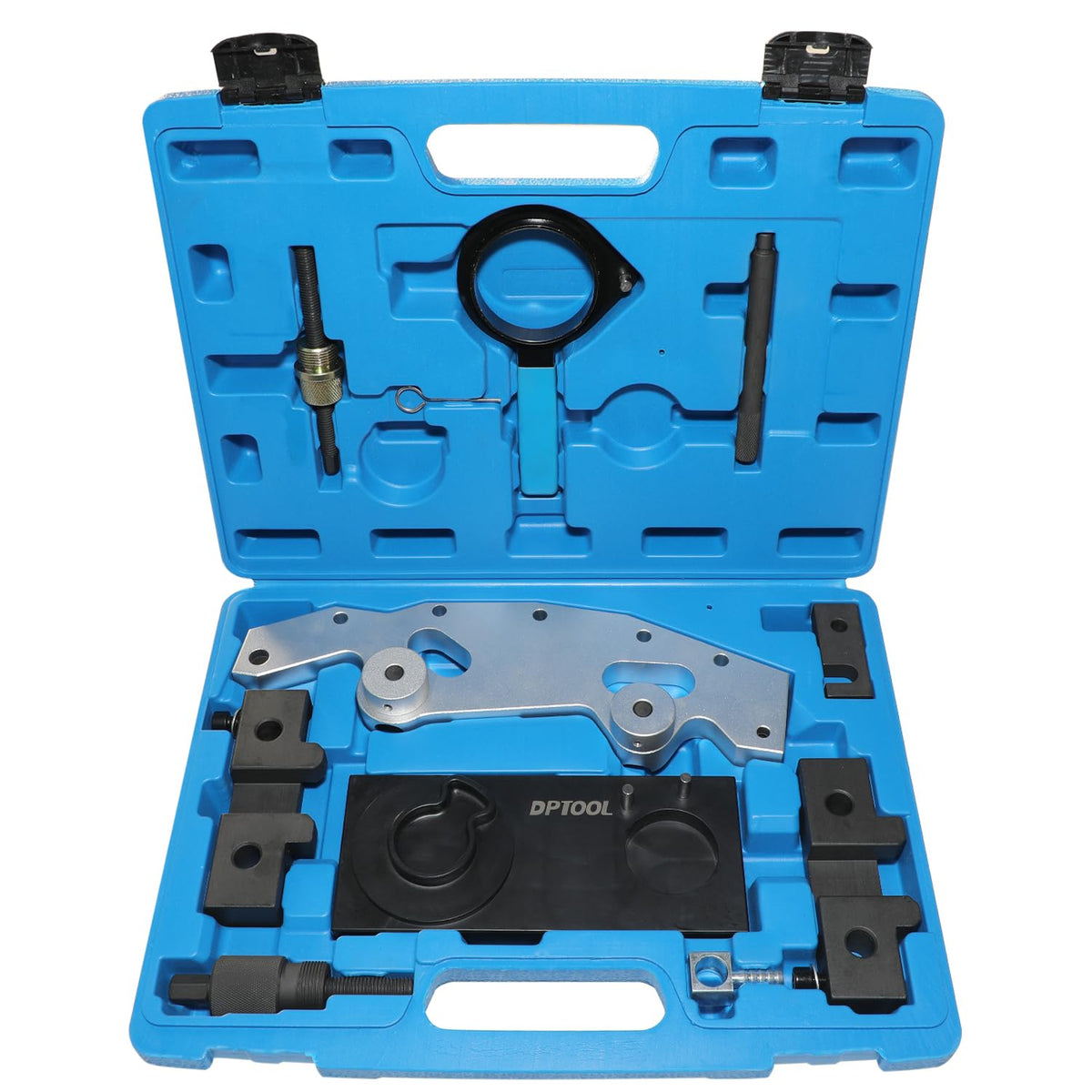 DPTOOL complete kit front view showing all timing tools and organized layout benefit clarity