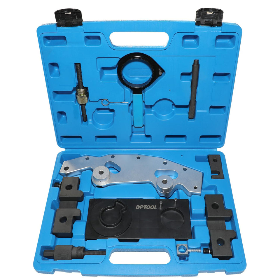 DPTOOL complete kit front view showing all timing tools and organized layout benefit clarity