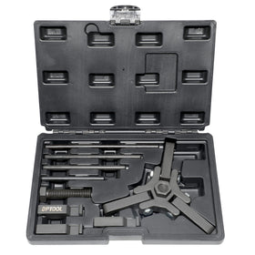 DPTOOL front view of harmonic balancer puller showing complete kit and build quality benefit