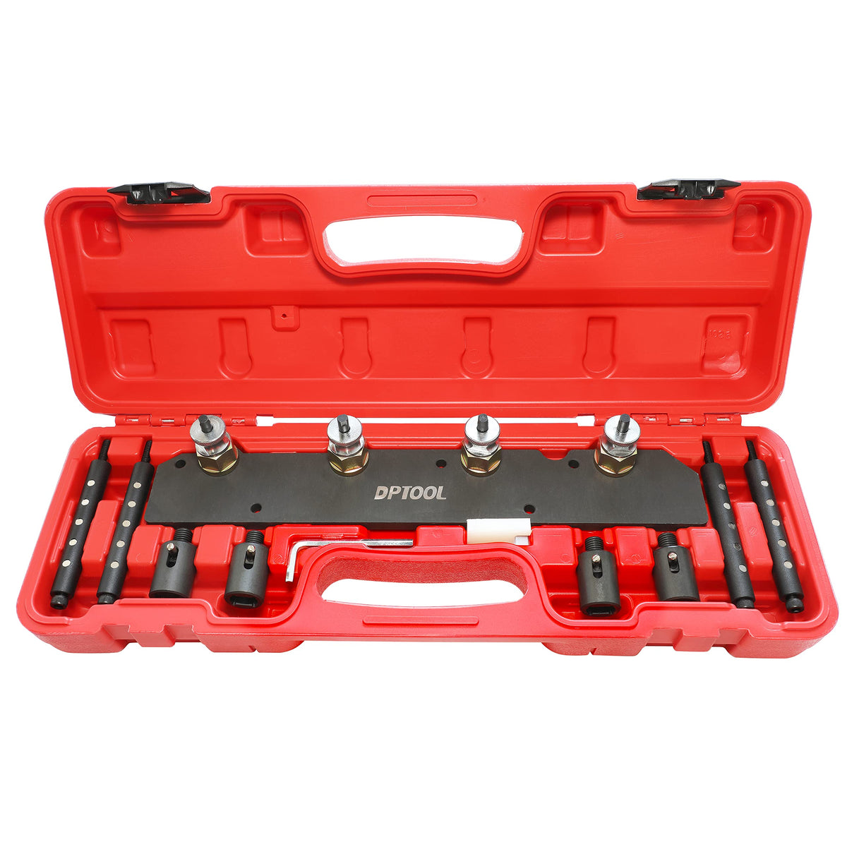 DPTOOL kit front view showing case and components, professional organization benefit
