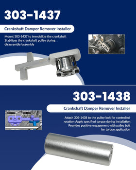 DPTOOL tool installed on Jaguar engine demonstrating secure crank holding benefit