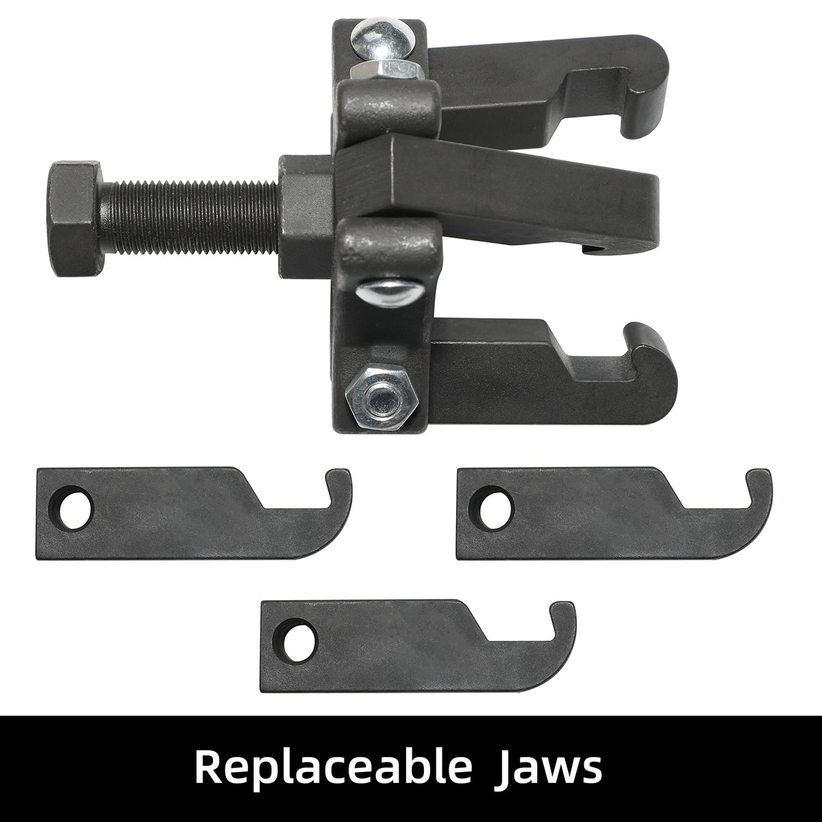 DPTOOL mechanic swapping jaws illustrating easy adaptability benefit