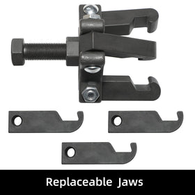 DPTOOL mechanic swapping jaws illustrating easy adaptability benefit