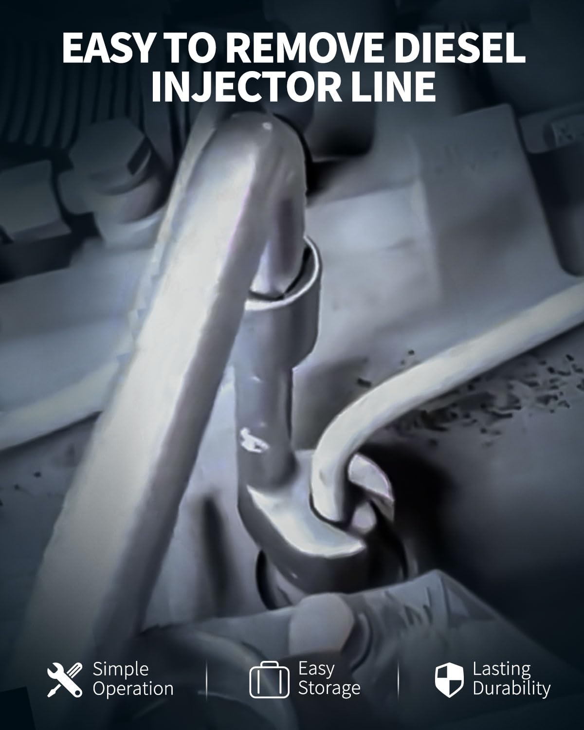 DPTOOL L-shape side profile demonstrates reach into tight engine spaces