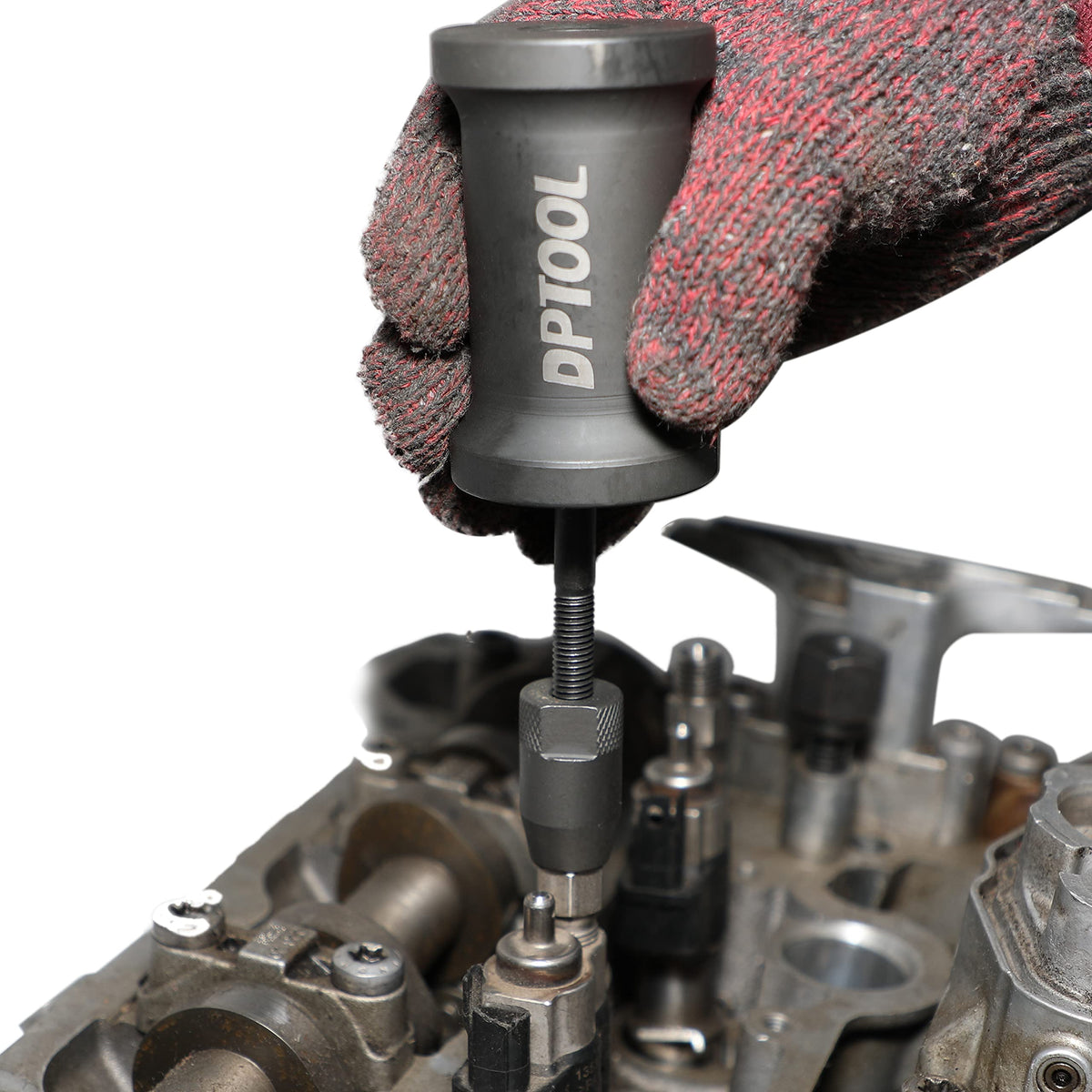 DPTOOL close-up slide hammer steel detail for controlled impact advantage
