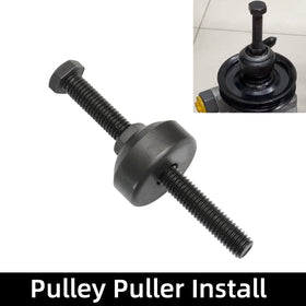 DPTOOL tool in use on pulley installation demonstrating safe, controlled pressing