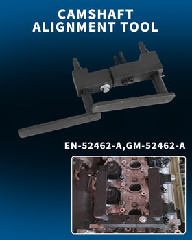 DPTOOL tool set in use on engine illustrating accurate phaser alignment and safety