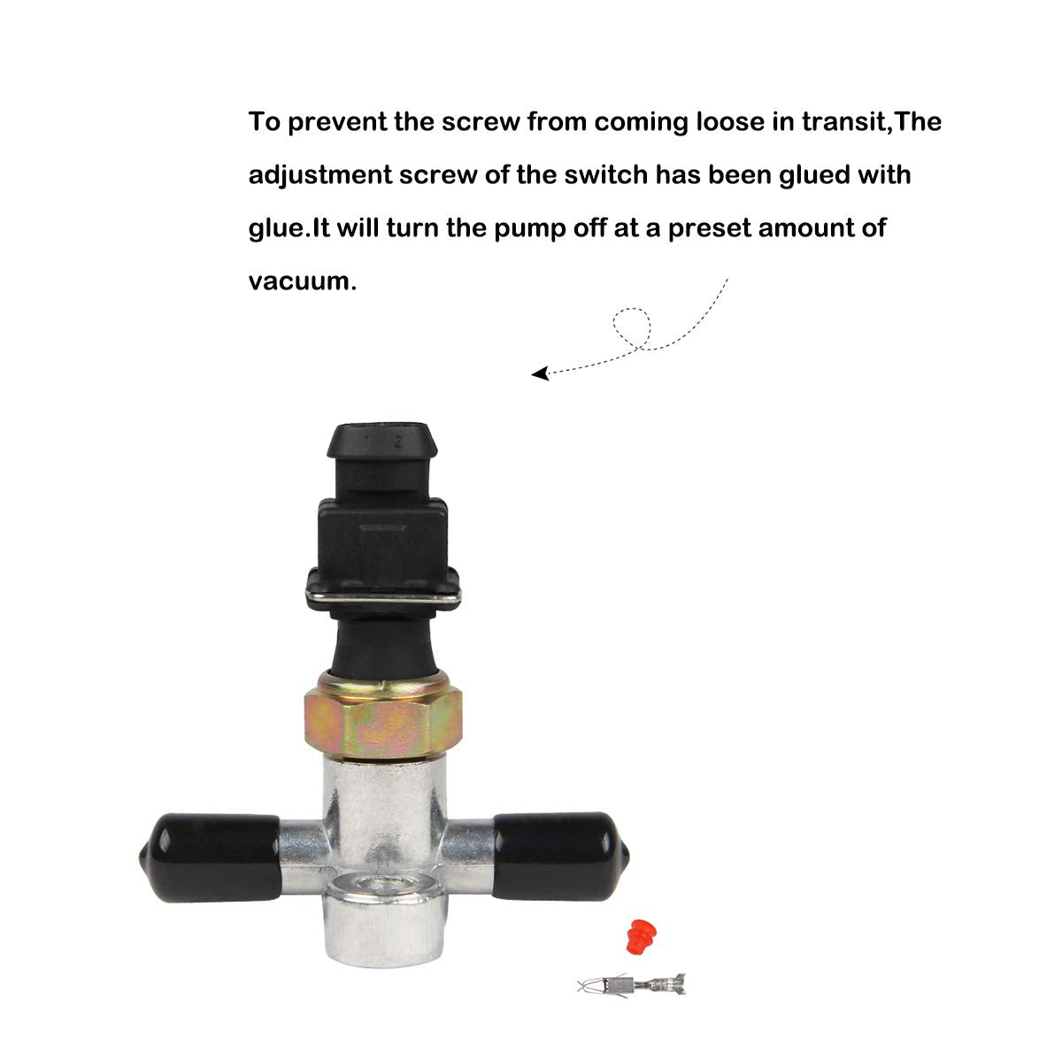 Dracarys switch mounted on brake vacuum pump demonstrating correct fit benefit