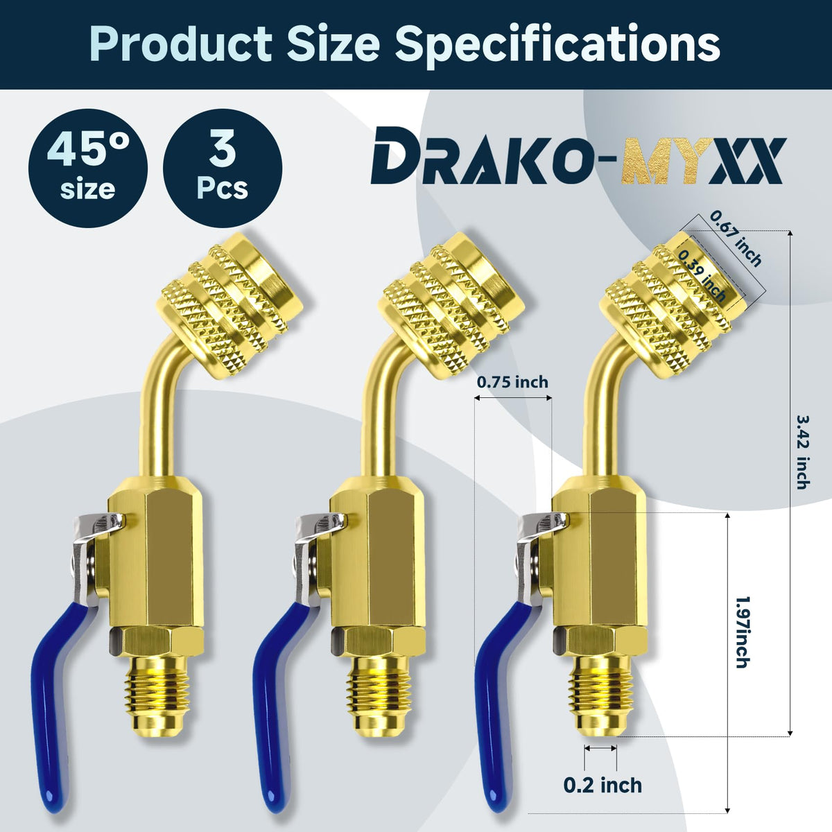 Drako-Myxx close-up of 45° angled body showing easy routing benefit