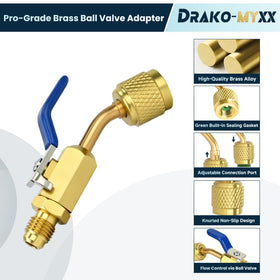 Drako-Myxx adapter beside ruler showing compact dimensions for tight HVAC spaces