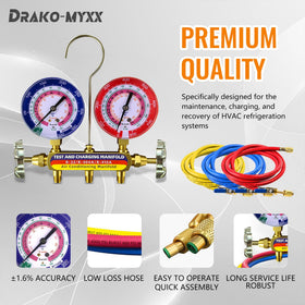 Drako-Myxx close-up of 80mm gauge face ensuring easier pressure interpretation