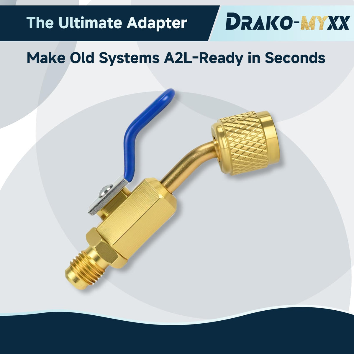 Drako-Myxx hand operating the ball valve showing easy quarter-turn control