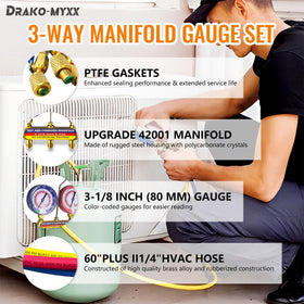 Drako-Myxx three color hoses with compact ball valves for faster connections