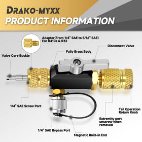 Drako-Myxx magnetic cap holding valve cores for organized service and fast swaps