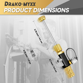 Drako-Myxx double O-ring seal detail ensuring tight vacuum sealing and test accuracy