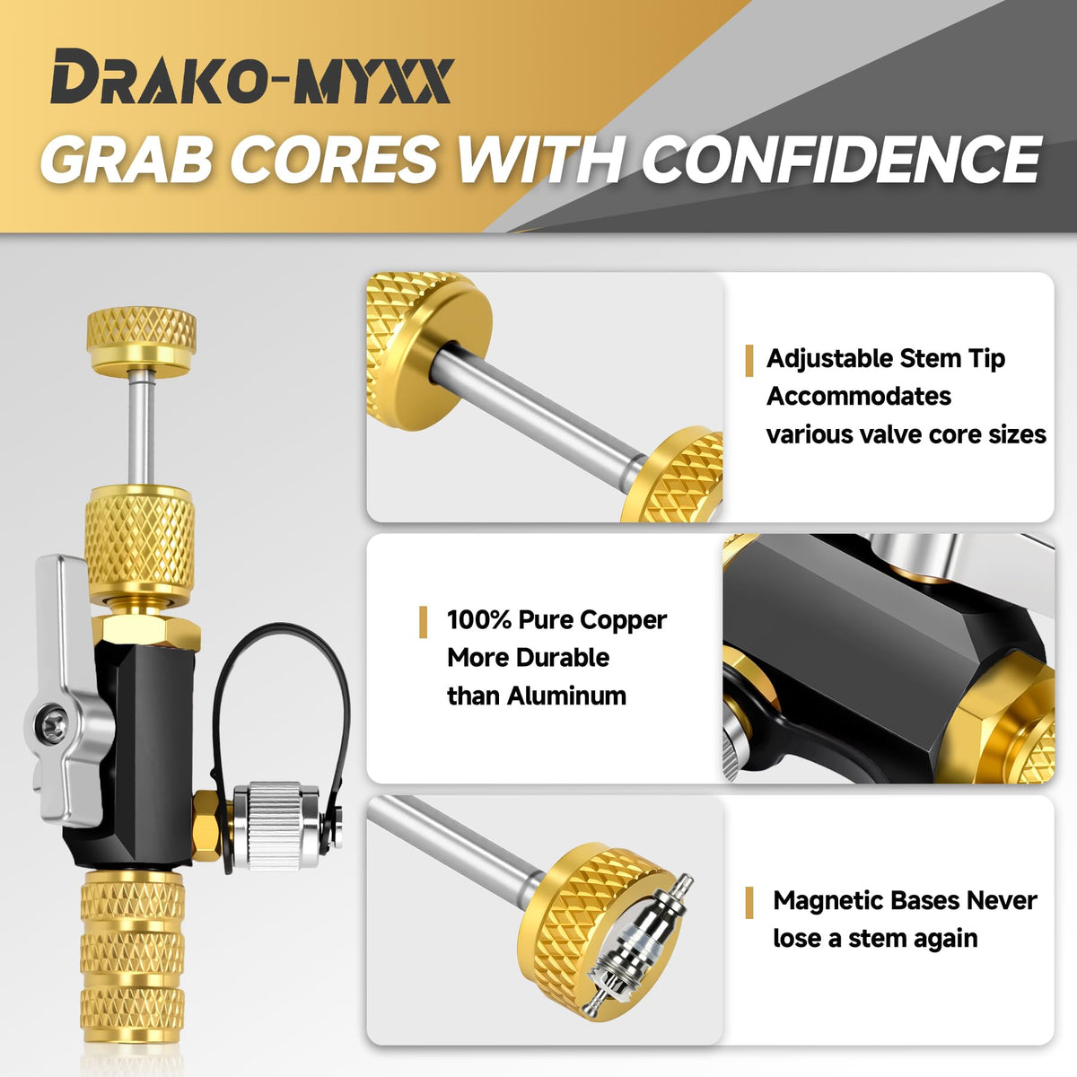 Drako-Myxx close-up of metal texture and knurling providing secure grip and durability