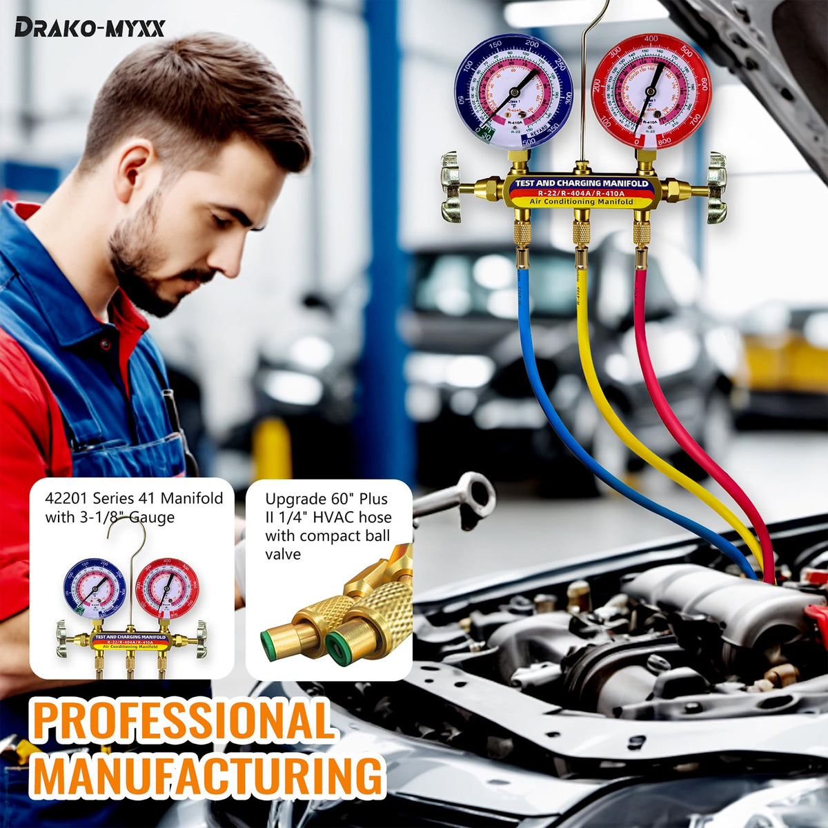 Drako-Myxx manifold on bench in worksite scene for professional use planning