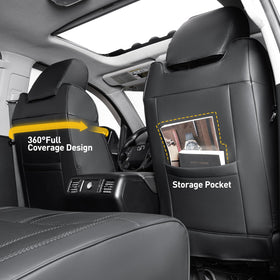 DrCarNow rear bench coverage for CrewMax showing full-seat protection