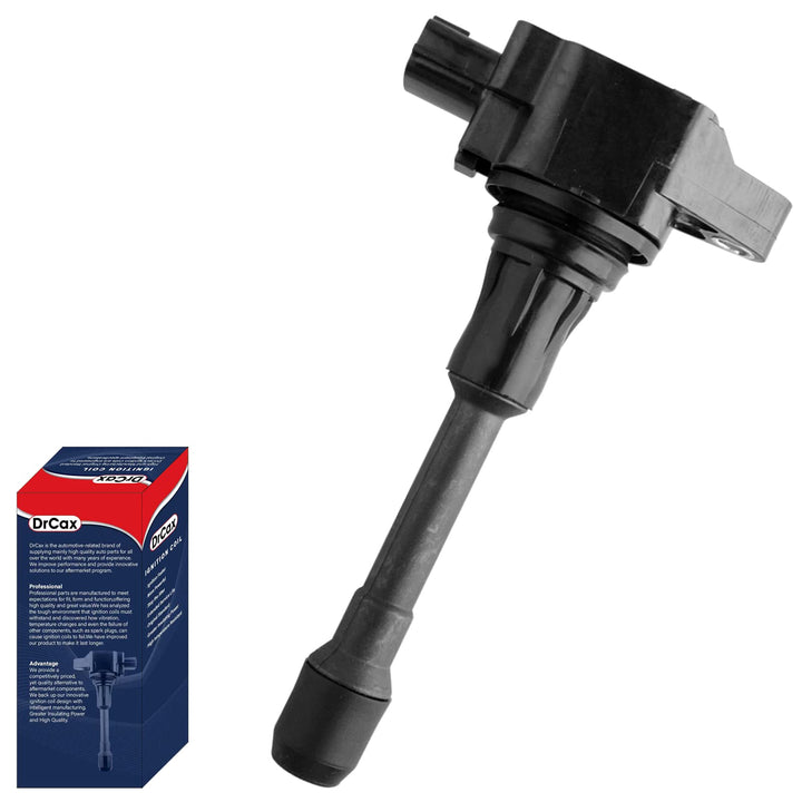 DrCax ignition coil front view showing durable housing and fitment benefit