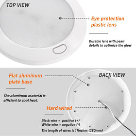 Dream lighting integrated dimmer button pictured for easy brightness control and memory