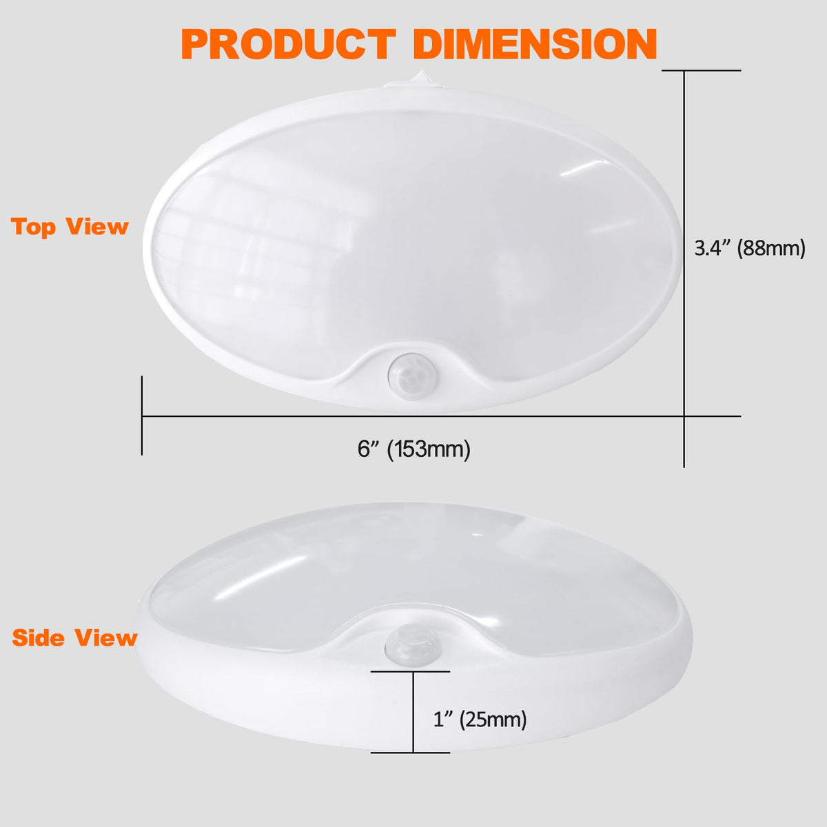 Dream Lighting mounted in RV ceiling providing hands-free convenience