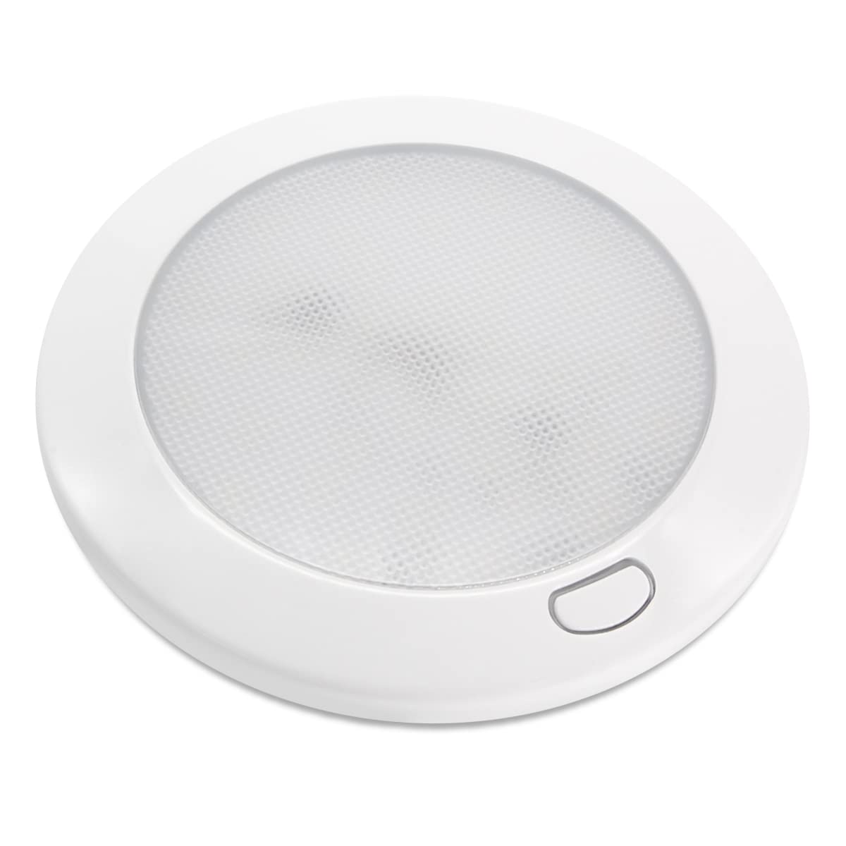 Dream lighting front view of 5-inch RV ceiling light showing clean flush mount and soft glow