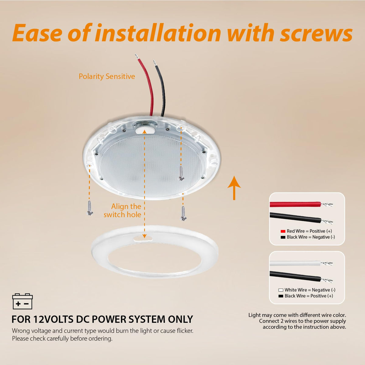 Dream lighting size comparison with hand demonstrating compact five-inch scale and fit