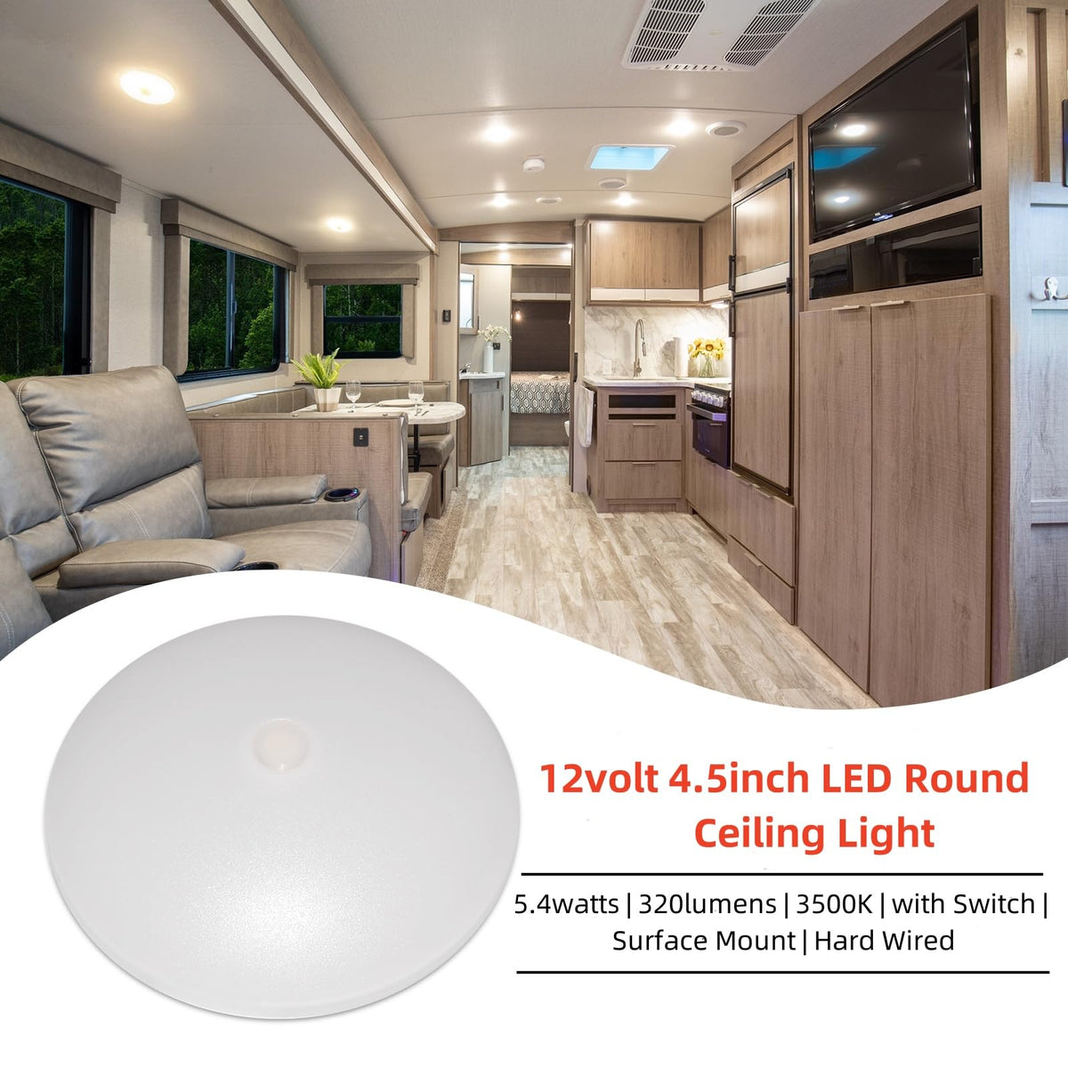 Dream lighting side profile emphasizing slim 0.8 inch depth for low clearance