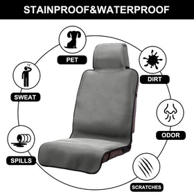 DREAMANIA side view of installed seat cover showing non-slip fit benefit