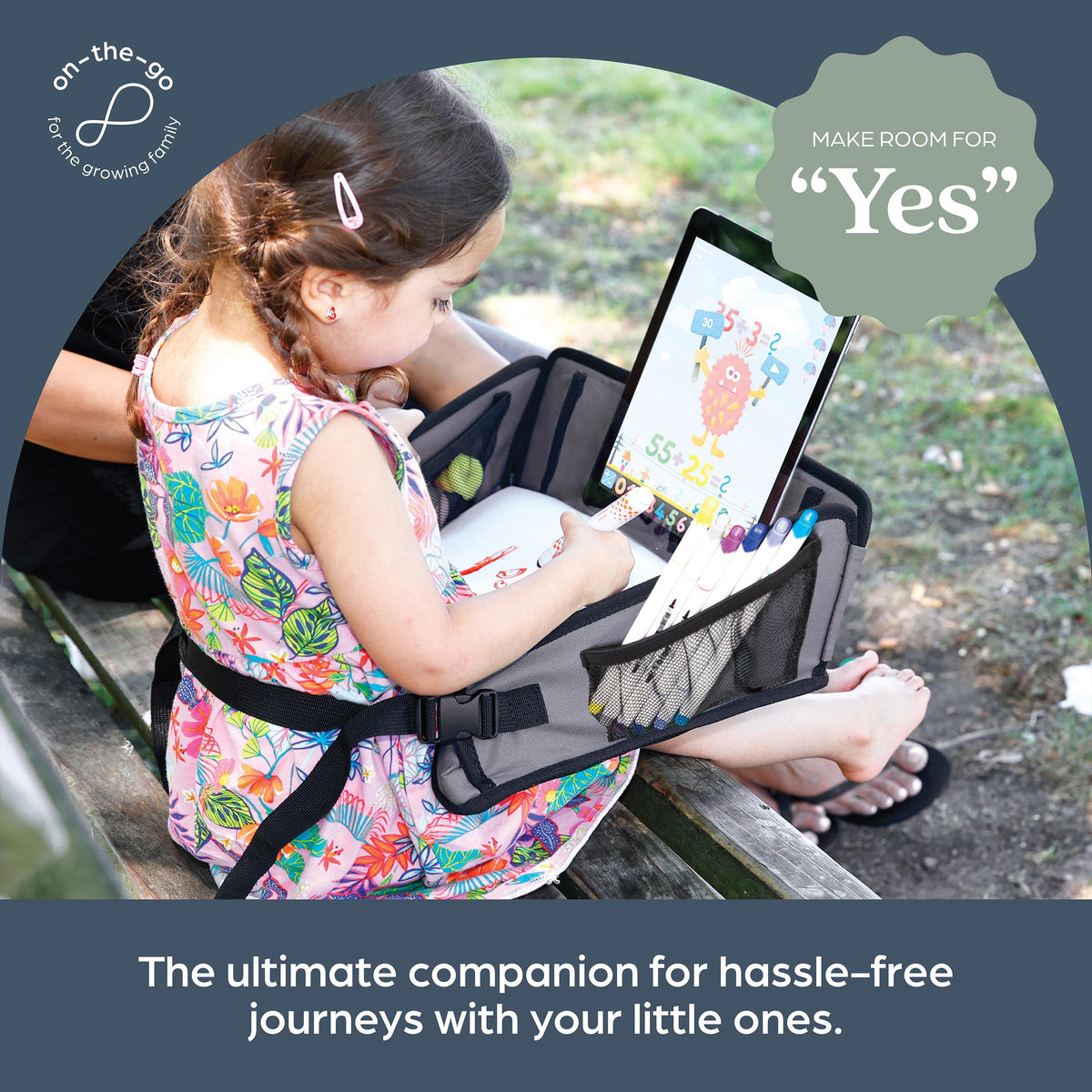 Dreambaby folded flat for packing into luggage or under airplane seat