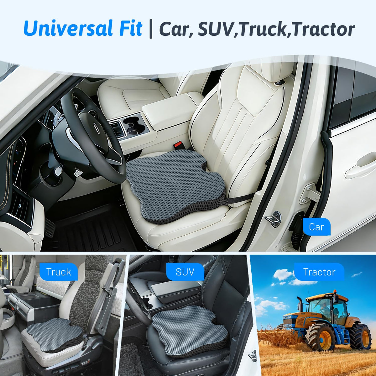 Dreamer Car next to steering wheel showing size and improved view benefit