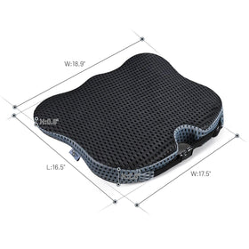 Dreamer Car black and gray cushions displayed to match vehicle interiors