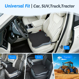 Dreamer Car cushion installed in SUV demonstrating improved driving posture