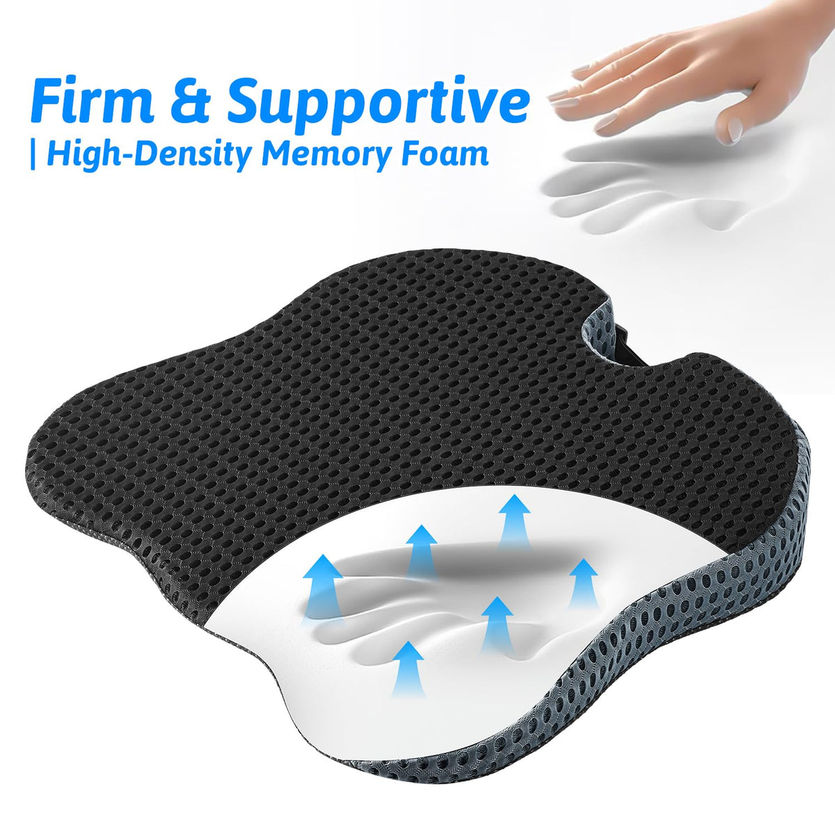 Dreamer Car non-slip base with dot pattern securing cushion on seat