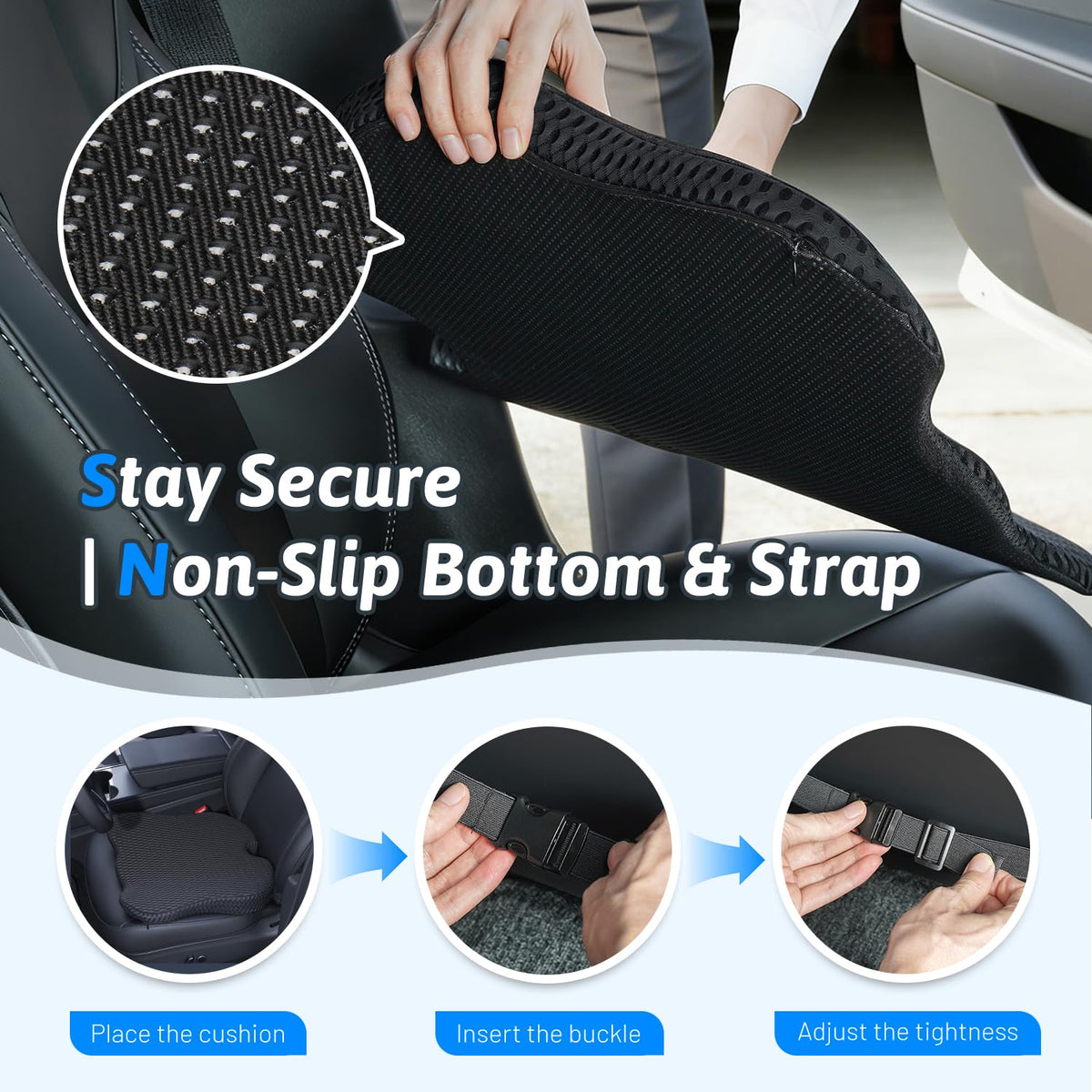 Dreamer Car adjustable straps fastening cushion for stable positioning