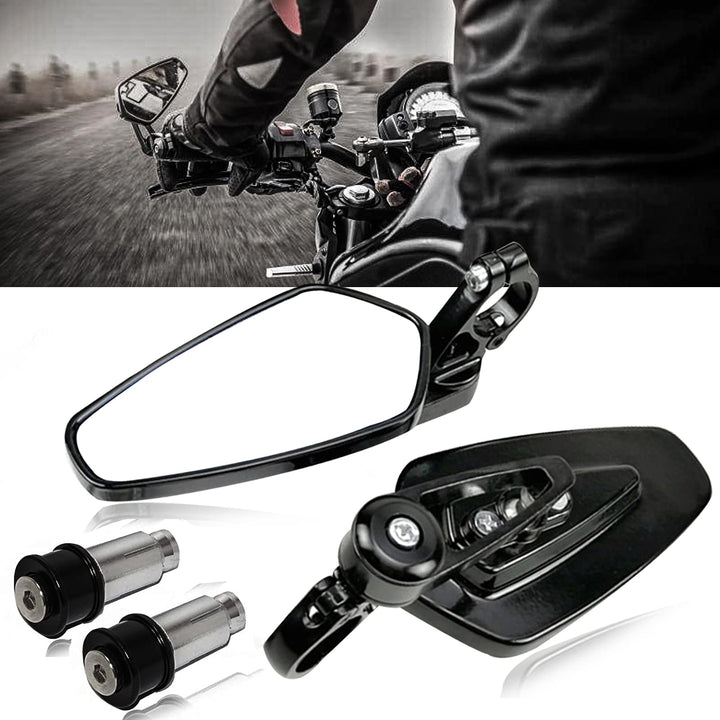 DREAMIZER front view showing compact bar end mirror for stylish visibility