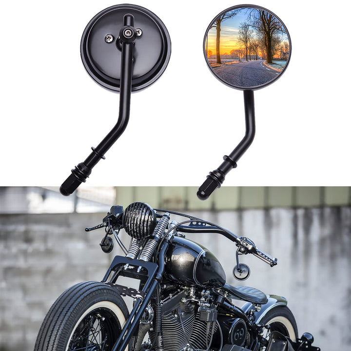 DREAMIZER front view round mirror showing compact vintage styling and clear rear view
