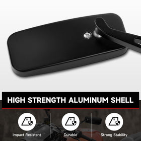 DREAMIZER mirror mounted on Harley V-Rod for better traffic awareness