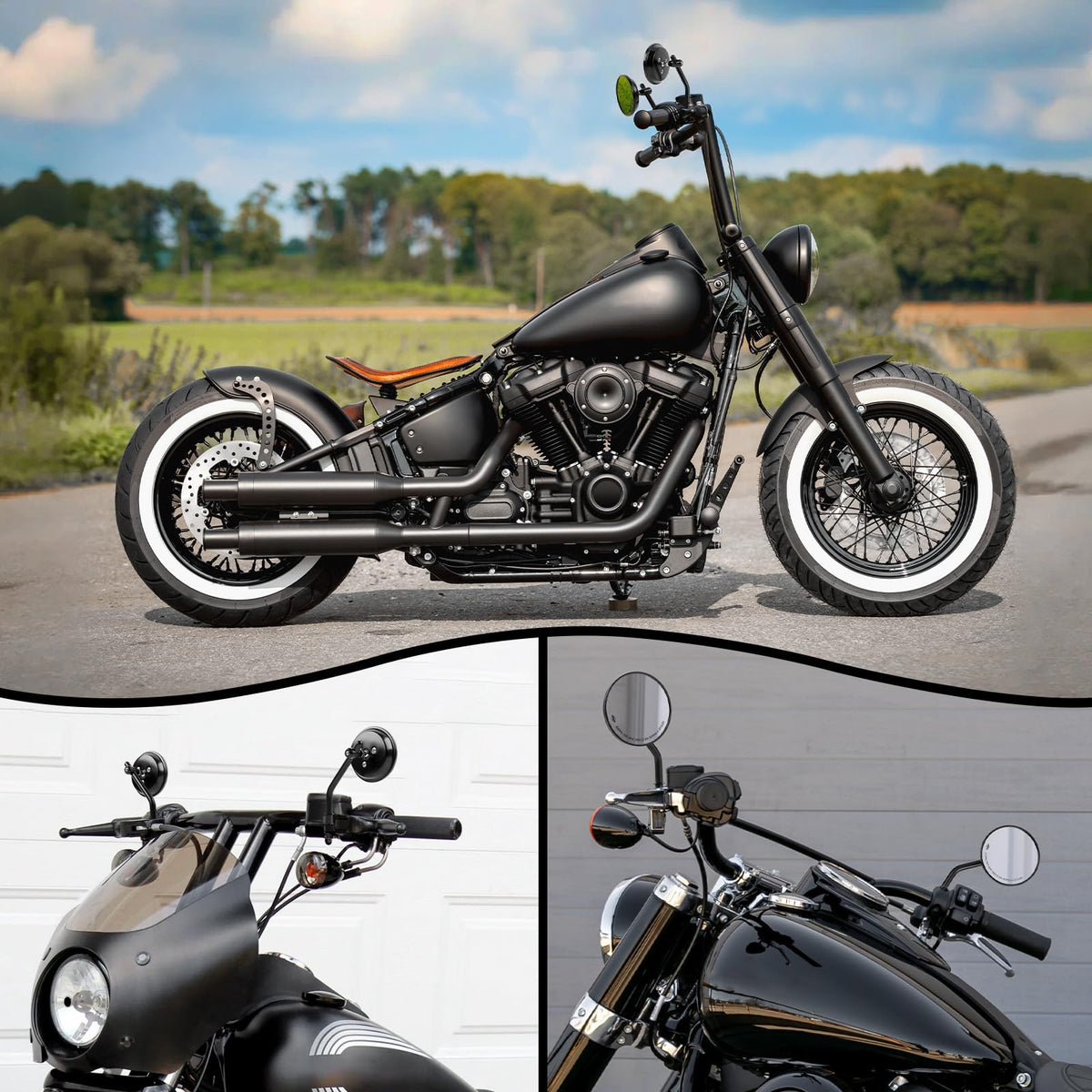 DREAMIZER on motorcycle riding shot showing real-world visibility and style benefit