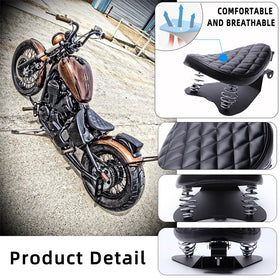 DREAMIZER seat mounted on Sportster demonstrating immediate style upgrade